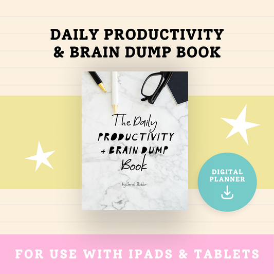 Daily Productivity & Brain Dump Book Digital Planner