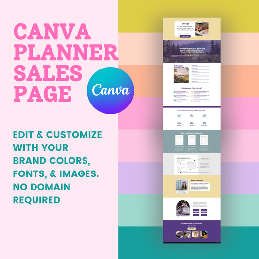 Canva Planner Sales Page Template