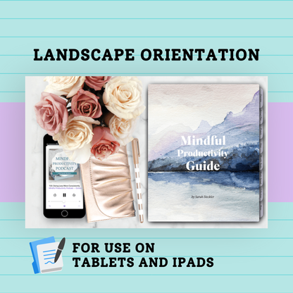 Mindful Productivity Guide Undated Digital Planner