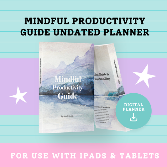 Mindful Productivity Guide Undated Digital Planner