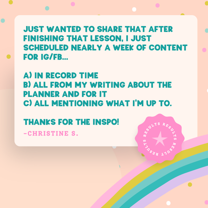 Build the Hype! 26 pages of inspirational swipe copy from my first planner launch